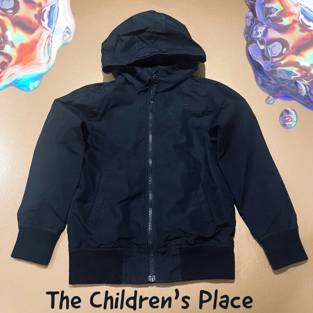 The Children’s Place Black Hoodie Jacket Size Small (5/6)